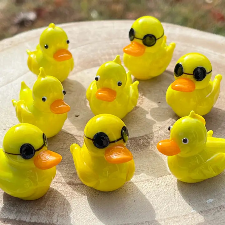 Glass Duck Miniature Decorative Figurine - Zinnias Gift Boutique