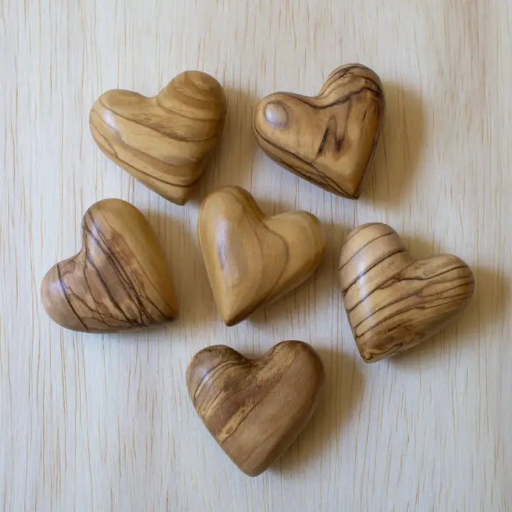 Olive Wood Hearts - Zinnias Gift Boutique
