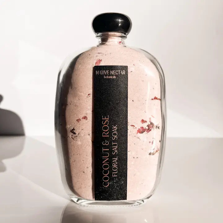 Coconut & Rose Floral Salt Soak - Zinnias Gift Boutique