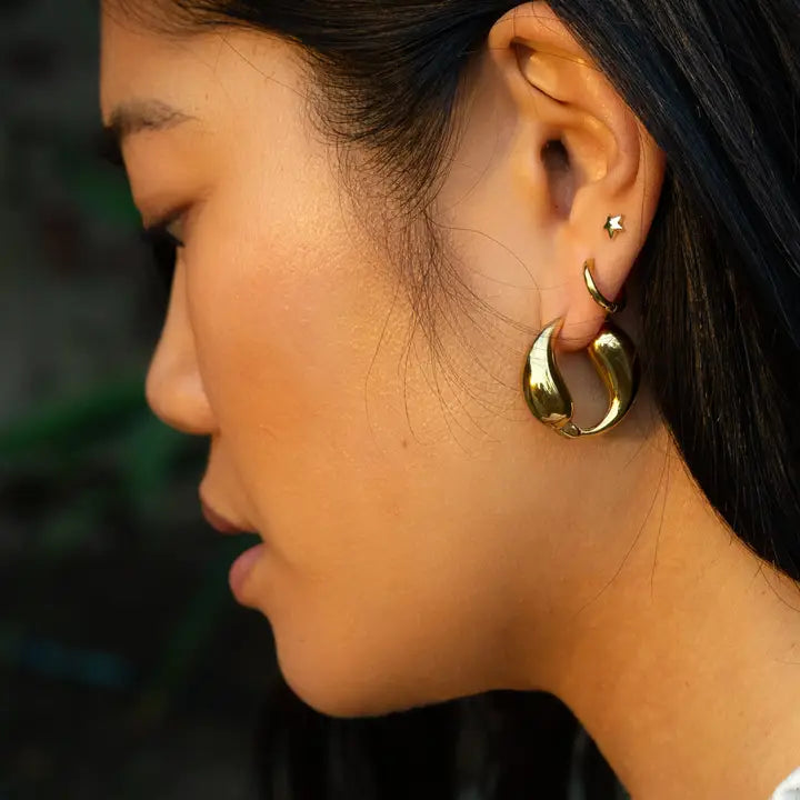 Koi Hoops - 18K Gold Plated - Zinnias Gift Boutique