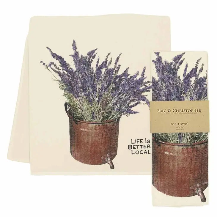 Lavender #1 Tea Towel - Zinnias Gift Boutique