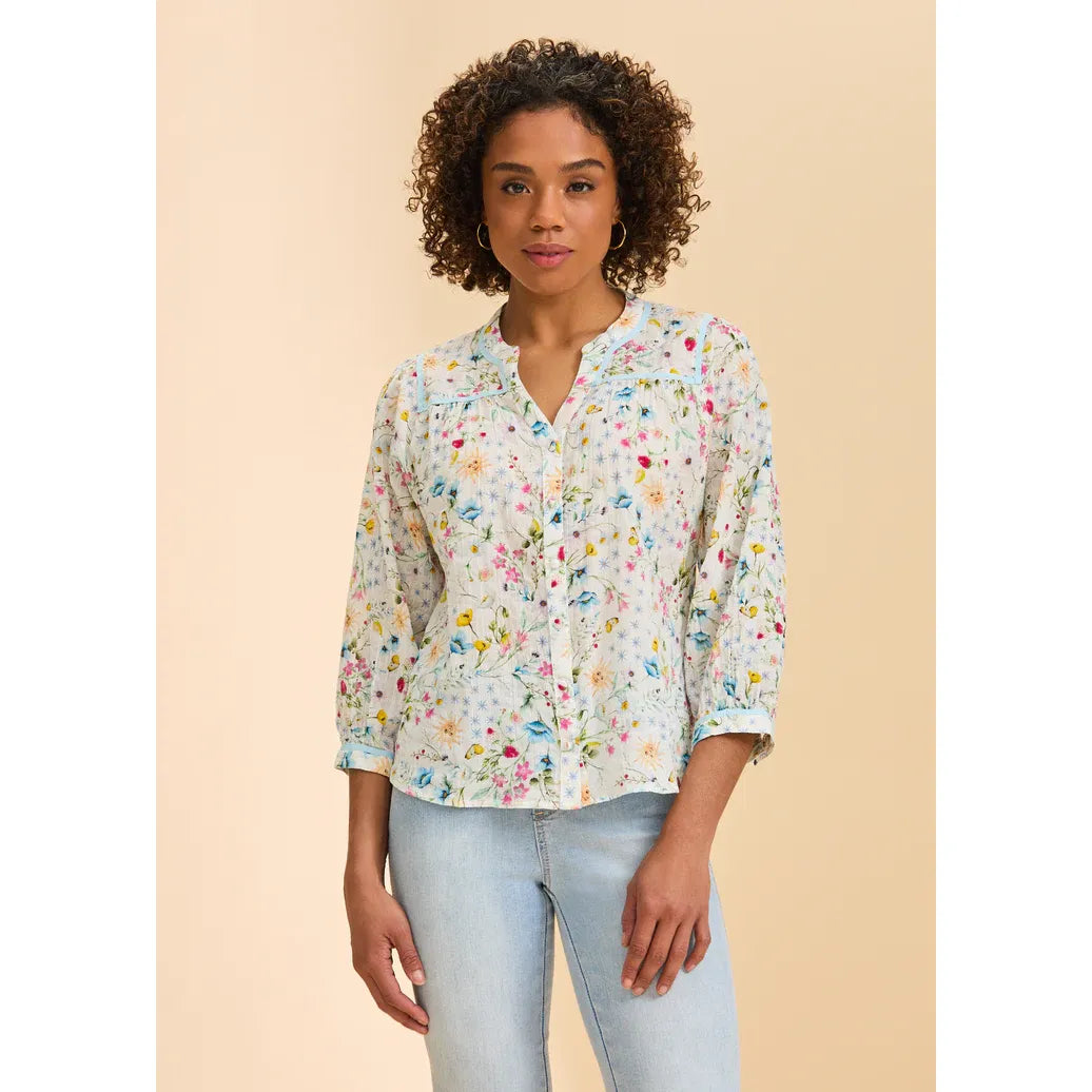 3/4 Sleeve Shirt - Zinnias Gift Boutique