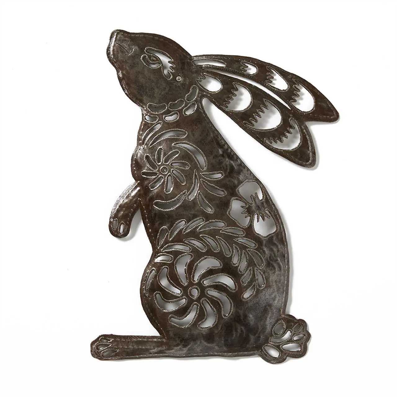 Bunny Haitian Metal Wall Art - Zinnias Gift Boutique