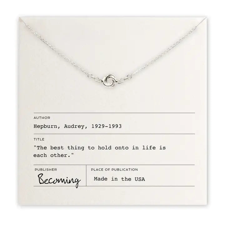 Love Knot Necklace - SS - Zinnias Gift Boutique
