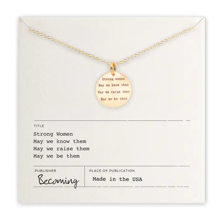 Strong Women Necklace - Zinnias Gift Boutique