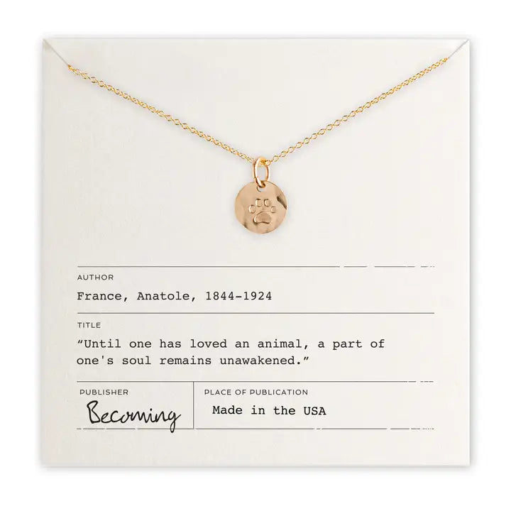 Paw Print Necklace - Zinnias Gift Boutique