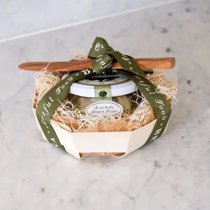 Artichoke & Olivewood Spreader Balsawood Baker Gift - Zinnias Gift Boutique