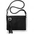 Brighton Barbados City Organizer in black with multiple compartments and card slots, designed for stylish organization.