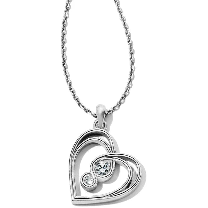 Brighton Infinity Sparkle Petite Necklace featuring a delicate chain with a sparkling infinity pendant, showcasing elegant jewelry design.
