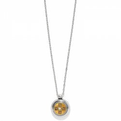 Mosaic Round Two Tone Mini Necklace - Zinnias Gift Boutique
