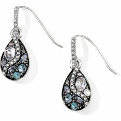 Brighton Trust Your Journey French wire earrings in aqua with elegant design and shiny finish, showcasing a stylish jewelry piece.
