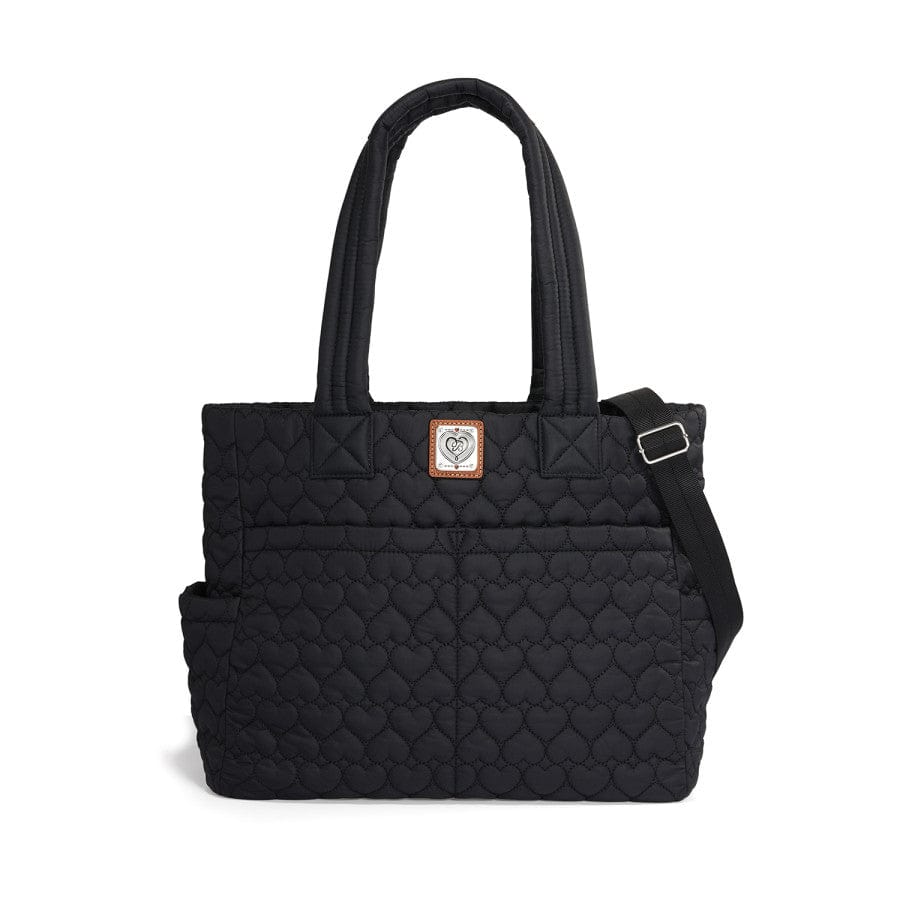 Brighton Kameron Utility Tote in black with multiple pockets and handles, designed for versatile storage and organization.