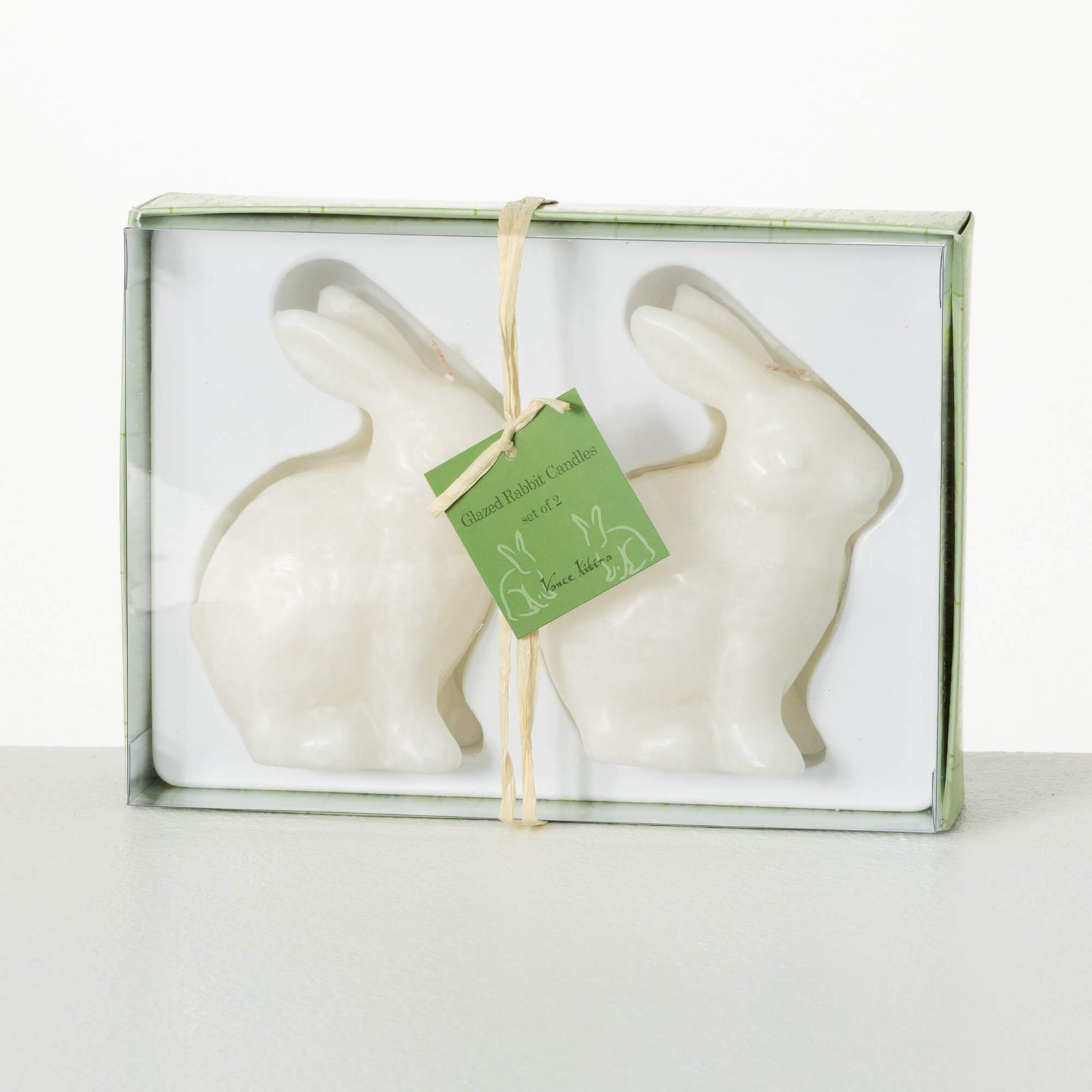 White Bunny Candle Set of 2 - Zinnias Gift Boutique