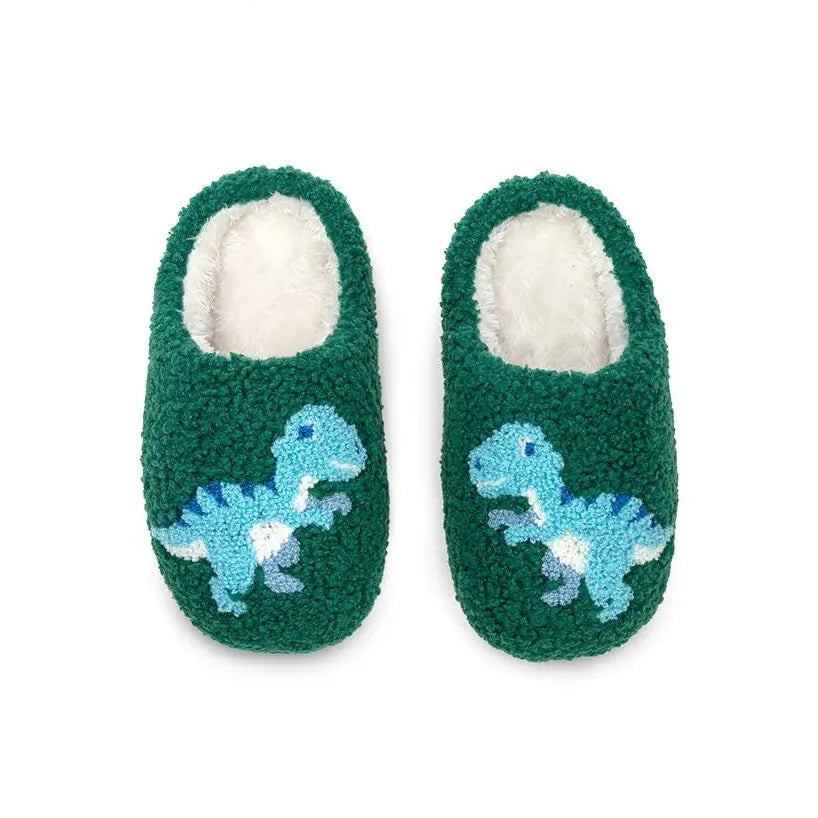 Indoor / Outdoor Slippers - Kids - Blue Dinosaurs - Zinnias Gift Boutique
