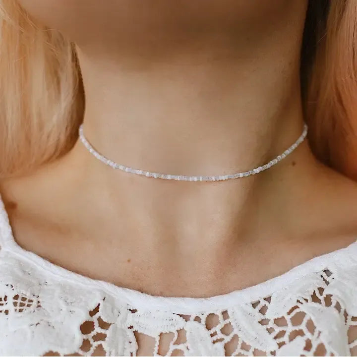 Itty Bitty Opal Seed Beaded Choker