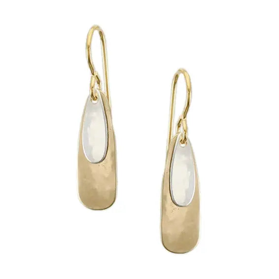 Small Long Ovals Wire Earrings