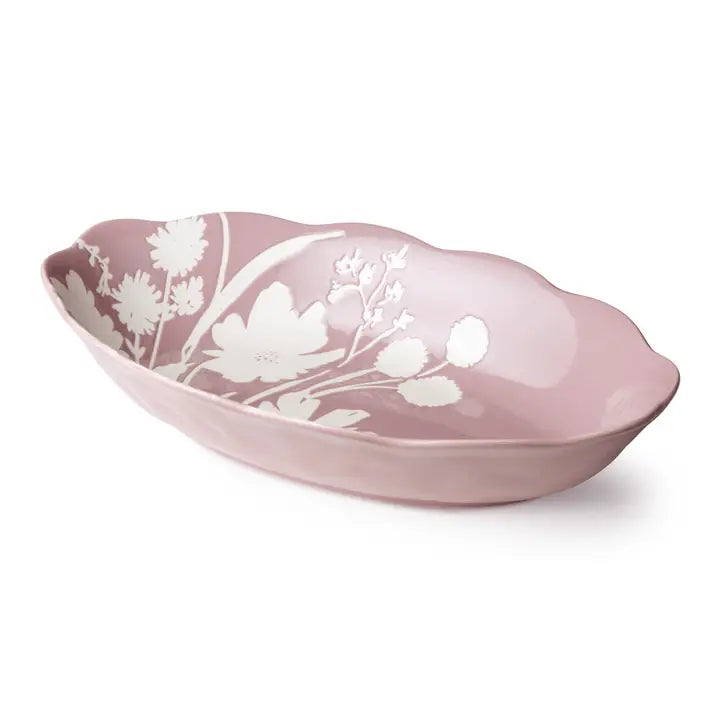 Wildflowers Wax Off Oval Bowl - Zinnias Gift Boutique
