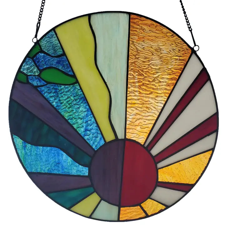 Isaiah Multicolor Stained Glass Panel