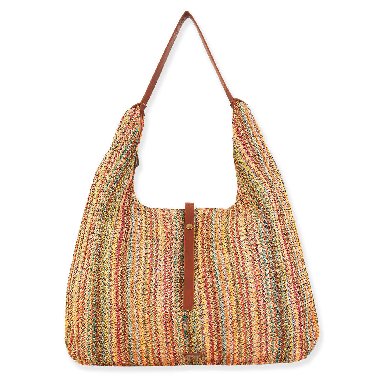 Poly Straw Large Scoop Hobo Tote | Dana - Zinnias Gift Boutique