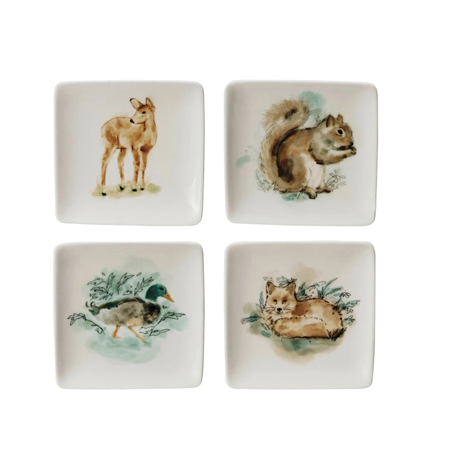 Stoneware Dish w/ Animal - Zinnias Gift Boutique