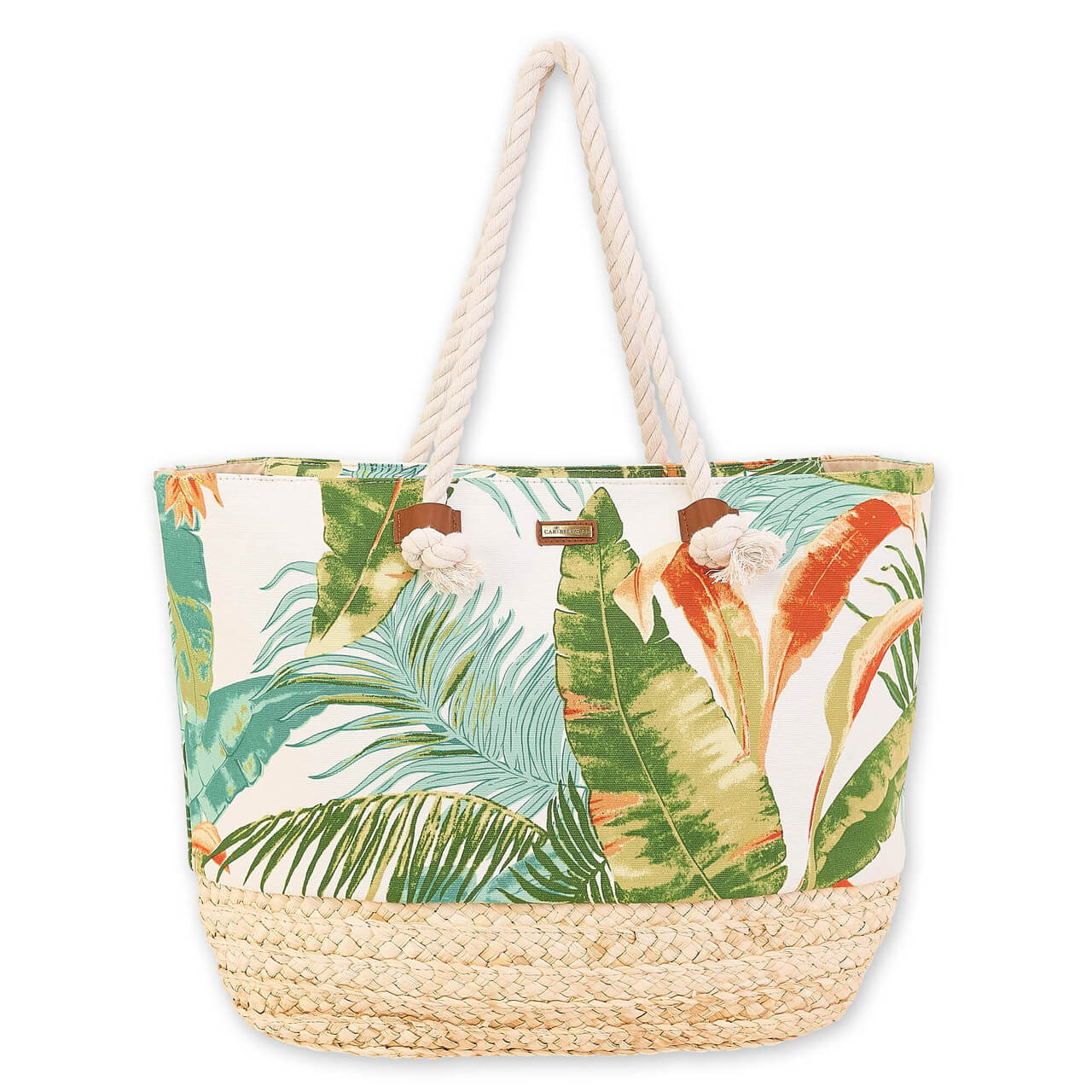 Poly/Cornhusk Shoulder Tote - Zinnias Gift Boutique