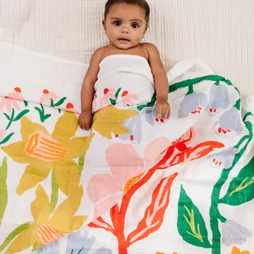 Baby swaddle muslin - Zinnias Gift Boutique