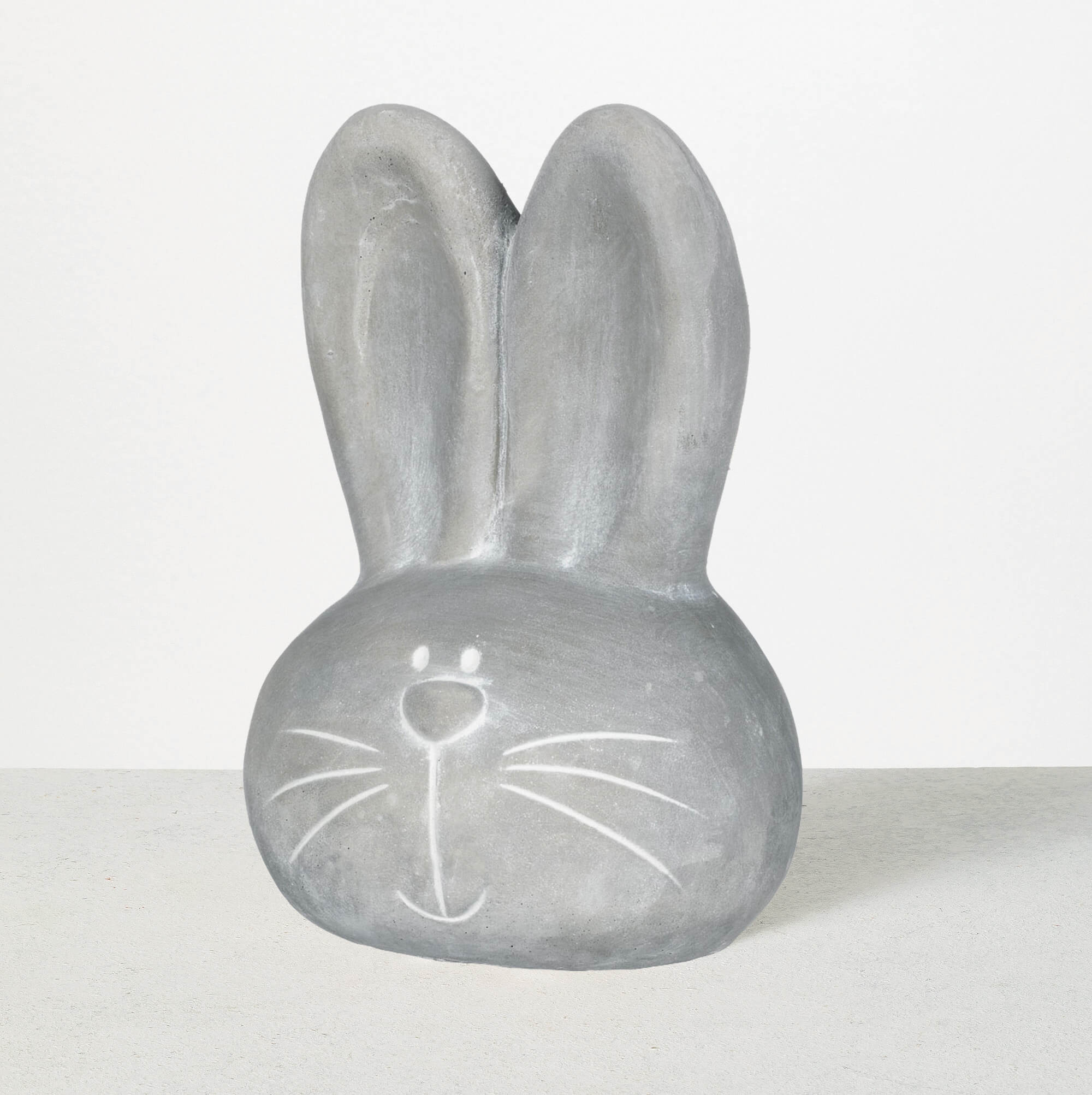 Cement Bunny Head Figurine - Zinnias Gift Boutique