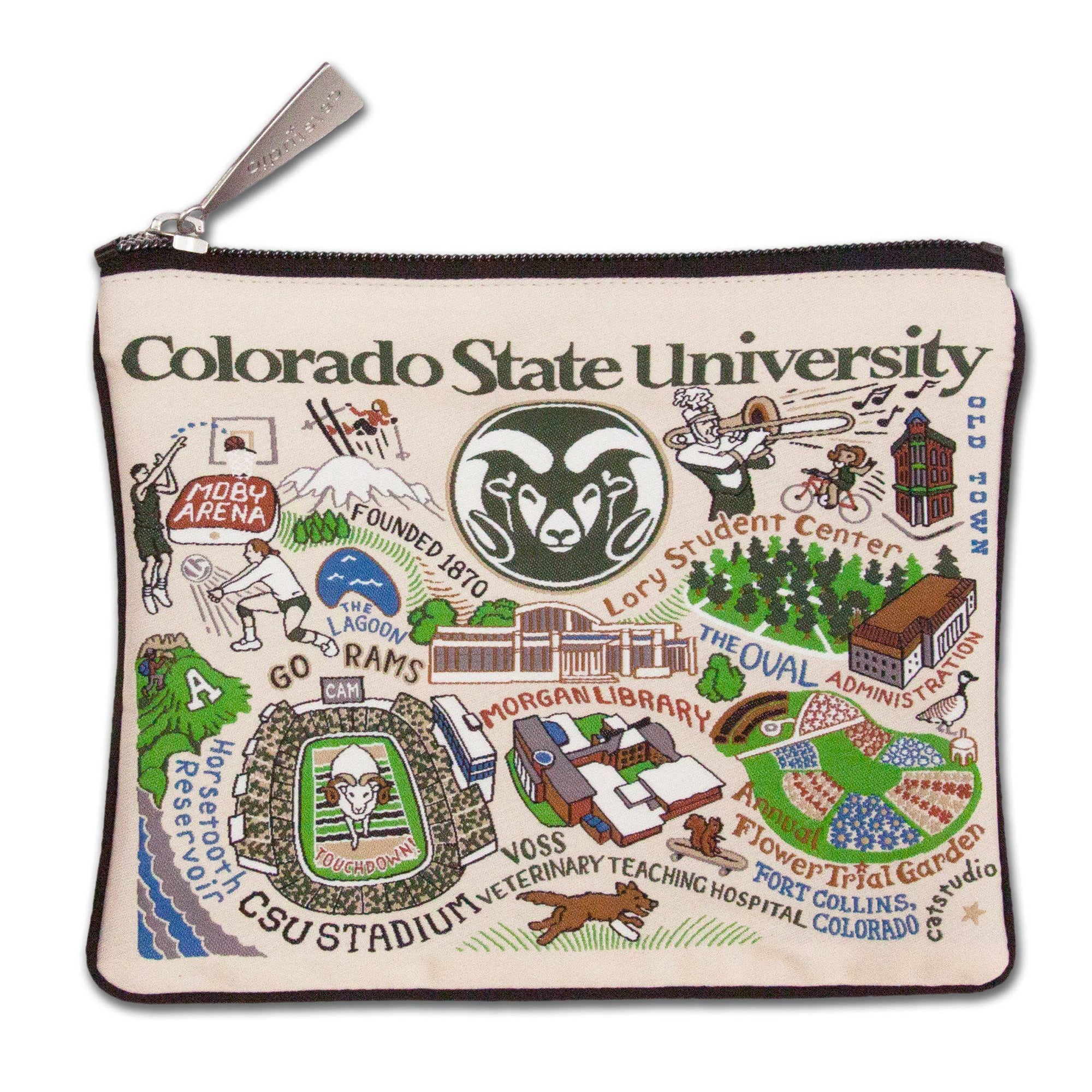 Collegiate Zipper Pouch - Zinnias Gift Boutique