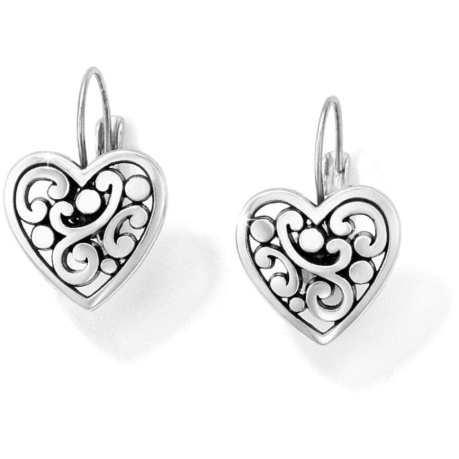 Sil Contempo Heart Leverback Earrings - Zinnias Gift Boutique