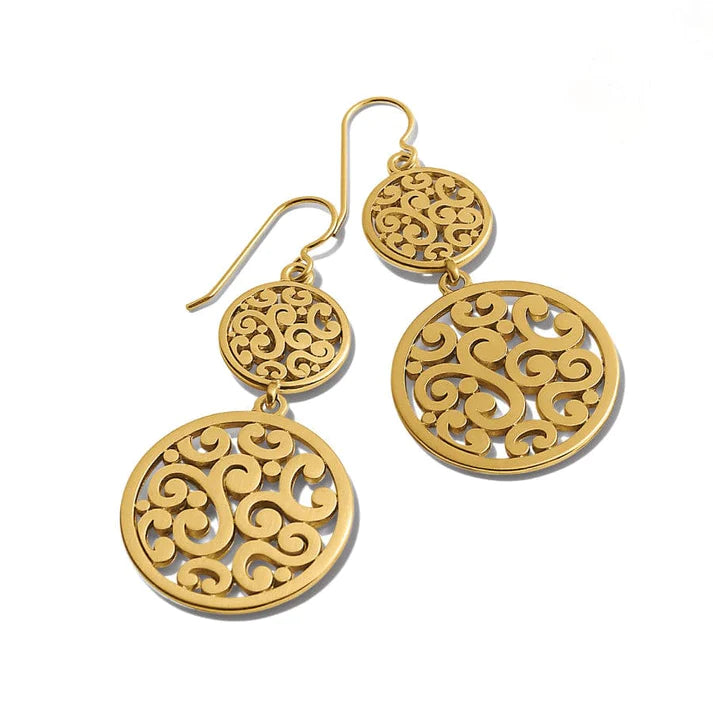 Contempo Medallion Duo French Wire Earrings - Zinnias Gift Boutique