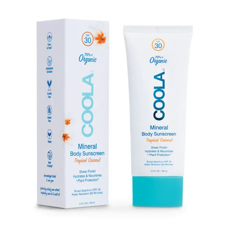 Mineral Body Lotion SPF30 3.4oz - Tropical Coconut - Zinnias Gift Boutique
