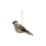 6-1/4"L Glass Bird Ornament - Zinnias Gift Boutique