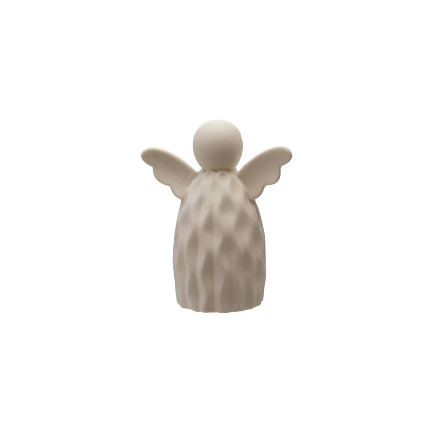 Bisque Angel with LED Light, - Zinnias Gift Boutique