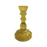 Embossed Recycled Glass Taper Holder - Zinnias Gift Boutique