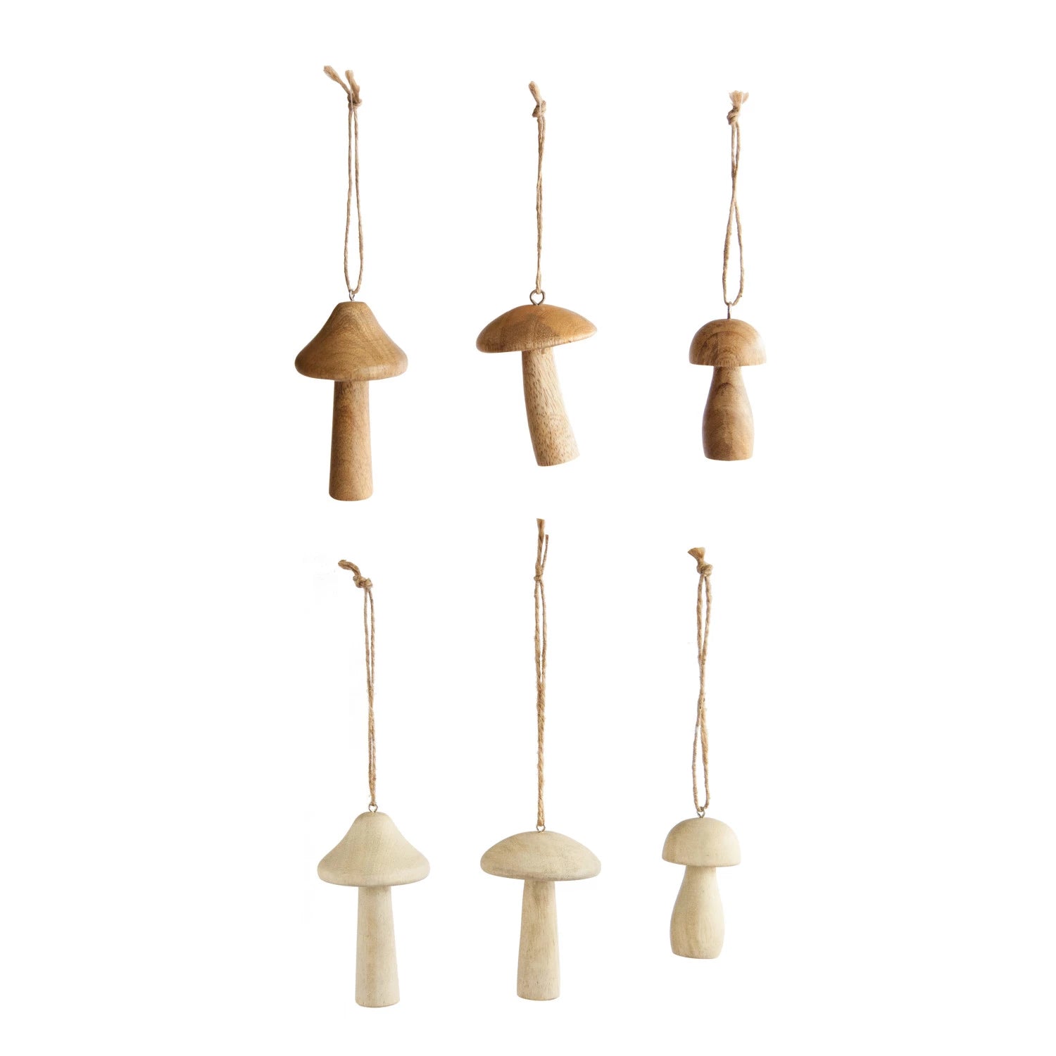 Mango Wood Mushroom Ornament - Zinnias Gift Boutique