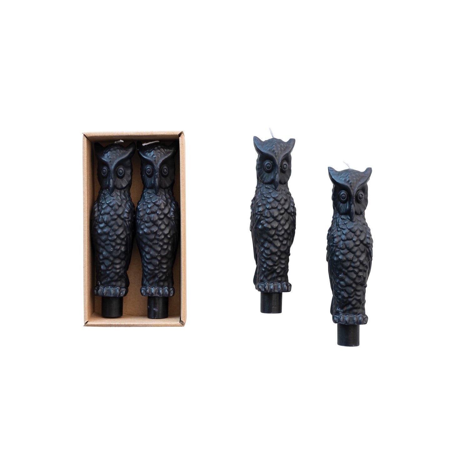 Owl Taper Candle Set - Zinnias Gift Boutique