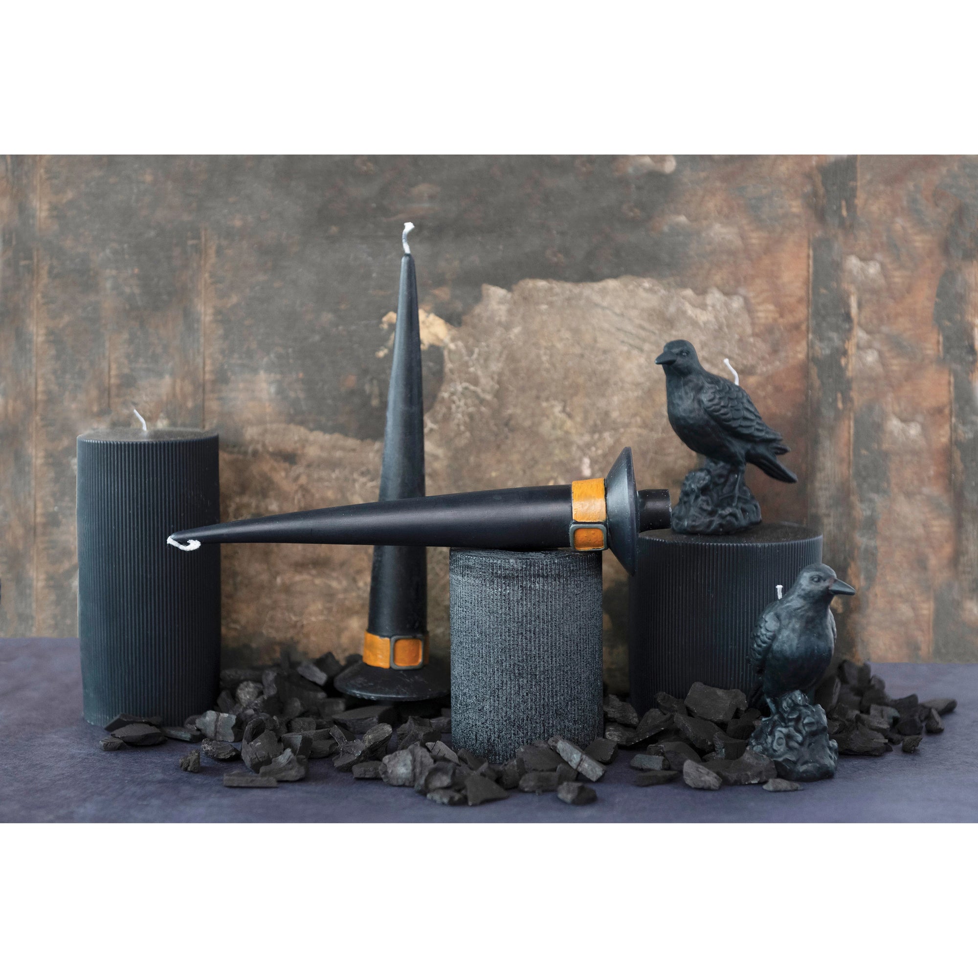 Unscented Witch Hat Shaped Taper Candle - Zinnias Gift Boutique