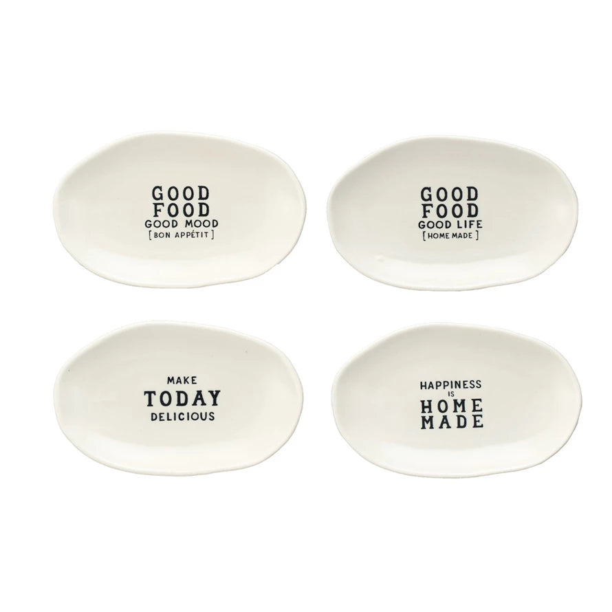 Stoneware Dish w/sayings - Zinnias Gift Boutique