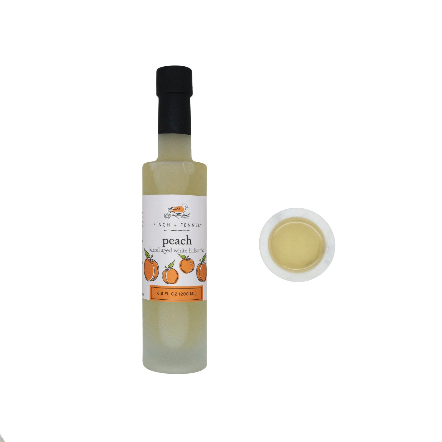 6.8 oz. Peach Barrel Aged White Balsamic - Zinnias Gift Boutique