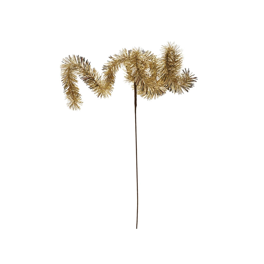 20"H Tinsel Stem, Antique Gold Finish - Zinnias Gift Boutique