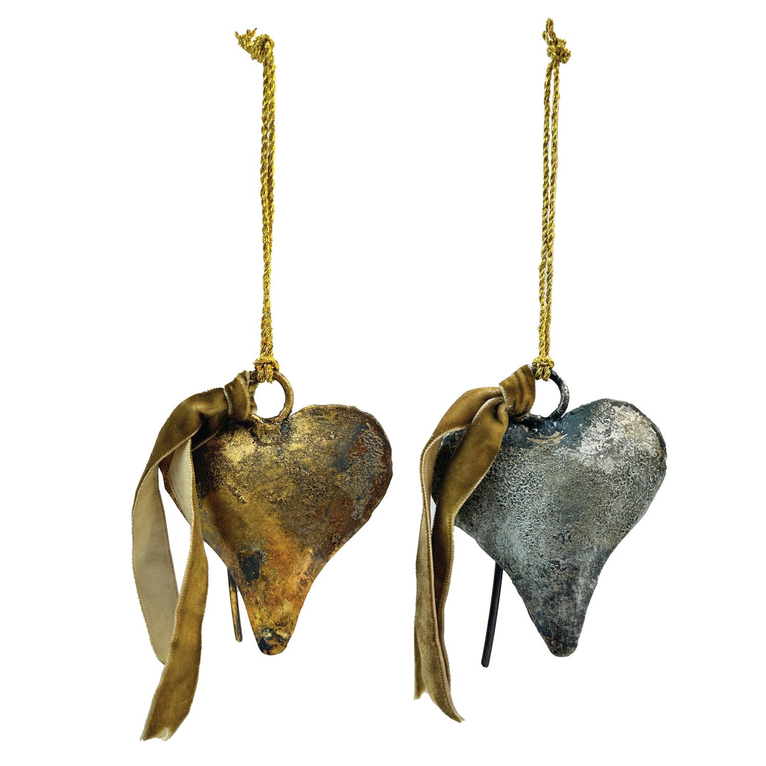 3-1/4"H Metal Heart Shaped - Zinnias Gift Boutique