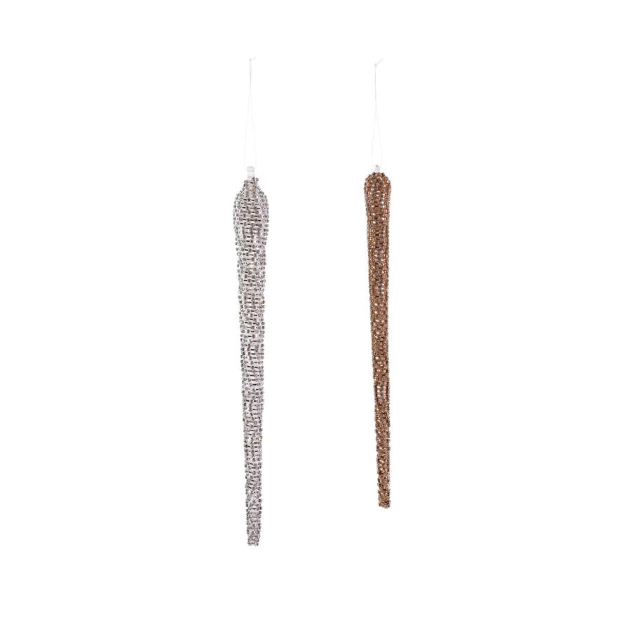Rhinestone Icicle Ornament - Zinnias Gift Boutique