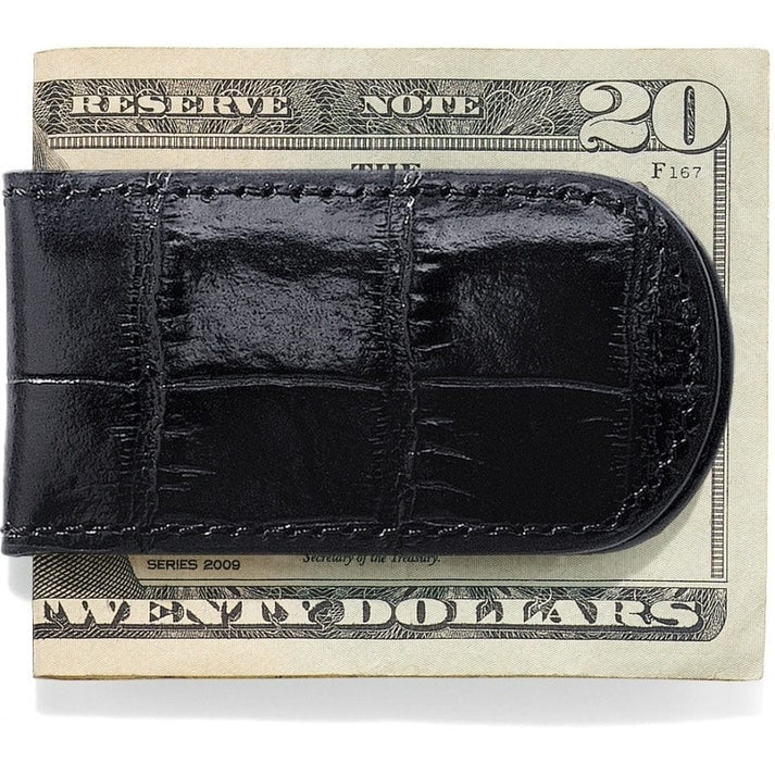 Croco Money Clip Black - Zinnias Gift Boutique