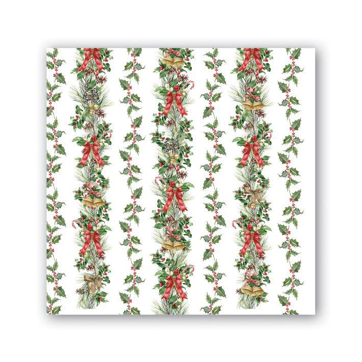 Holiday Garland Cocktail Napkin - Zinnias Gift Boutique