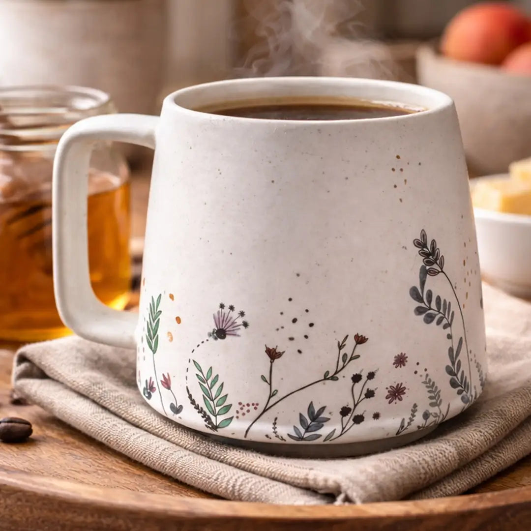 Floral Bloom Stoneware Mug - Zinnias Gift Boutique