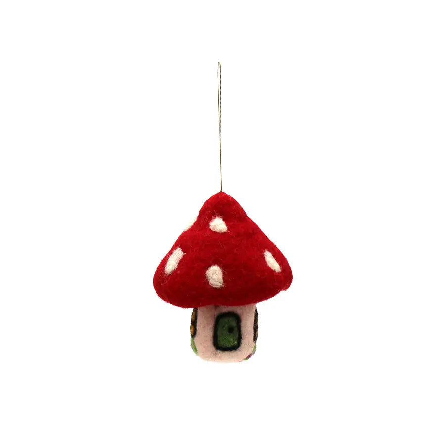 Mushroom House Ornament Nepal - Zinnias Gift Boutique