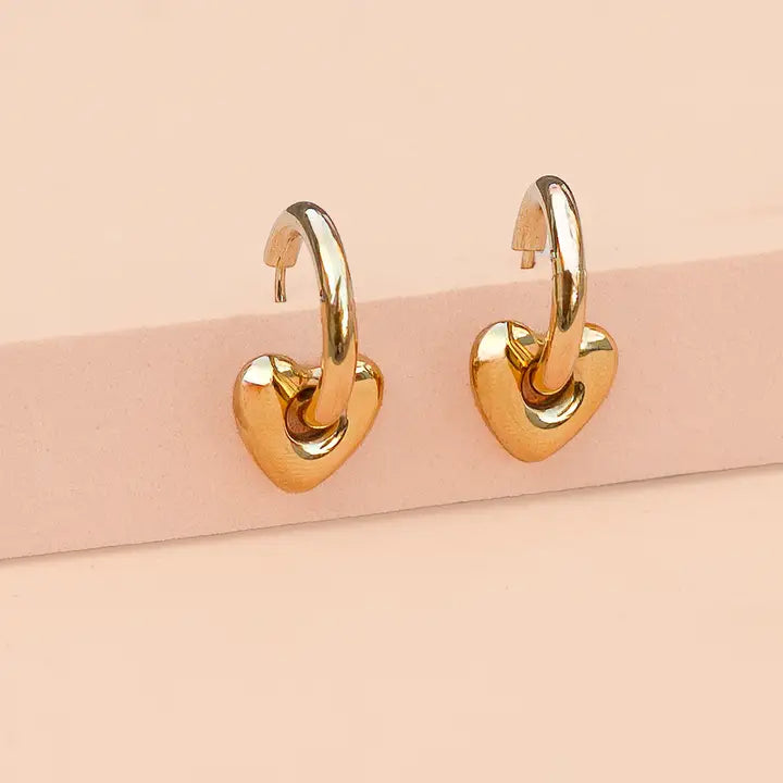 Skip A Beat Hoops - Gold - Zinnias Gift Boutique