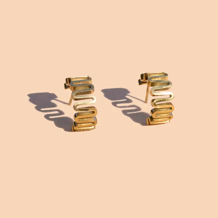 Silo Hoops - 18K Gold Plated - Zinnias Gift Boutique