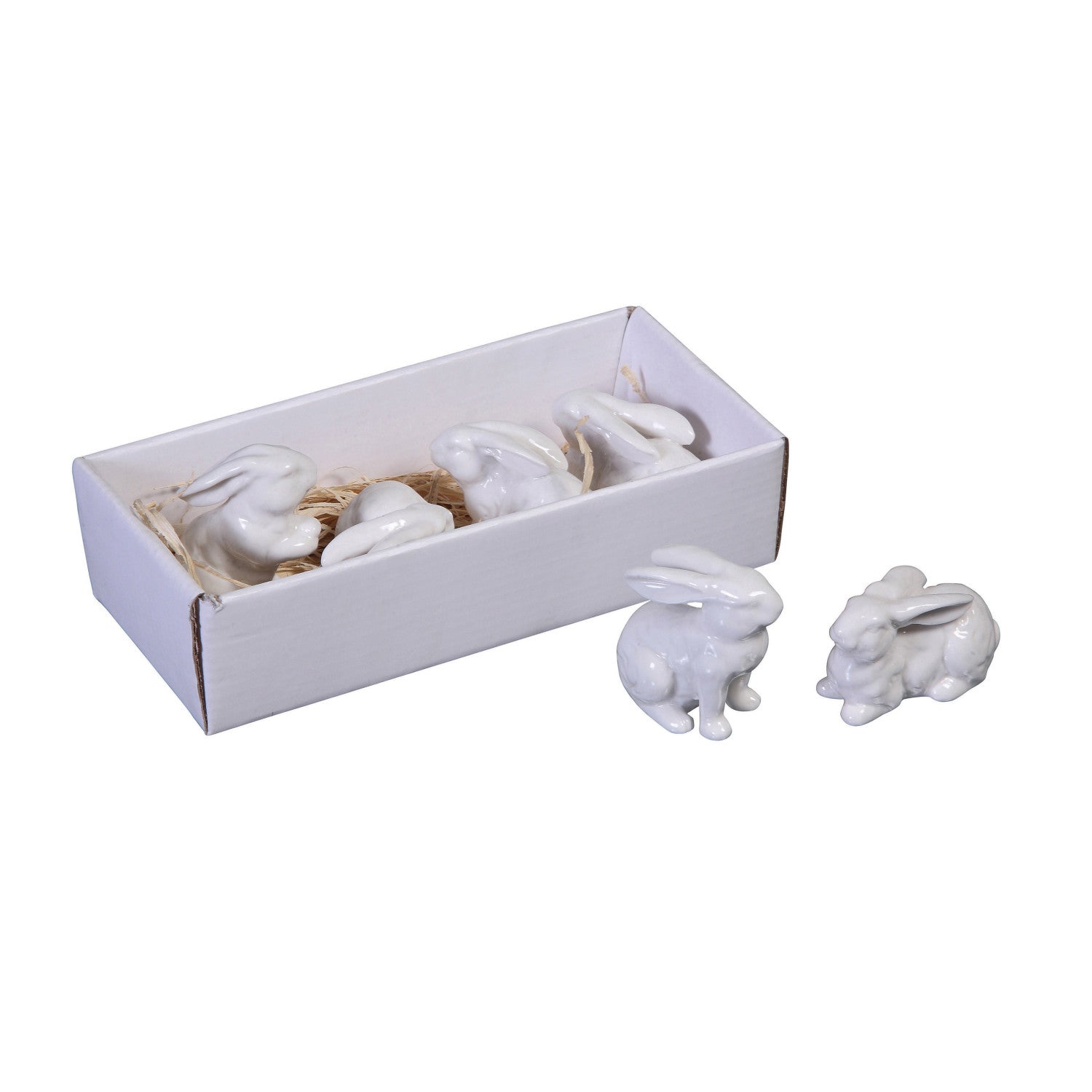 Ceramic Bunnies, Boxed Set of 6 - Zinnias Gift Boutique