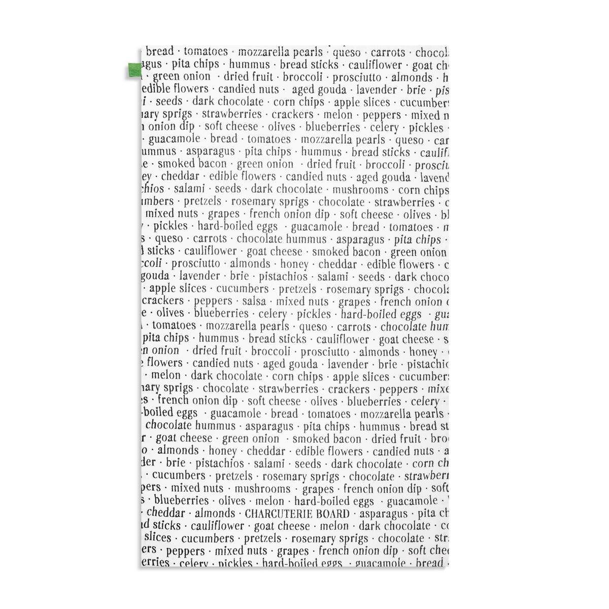 Charcuterie Ingredients Cotton Twill Kitchen Towel - Zinnias Gift Boutique